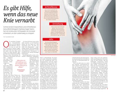 Es gibt Hilfe, wenn das neue Knie vernarbt